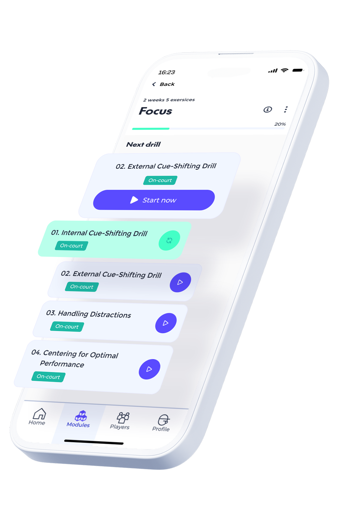 iPhone running Vodar app
