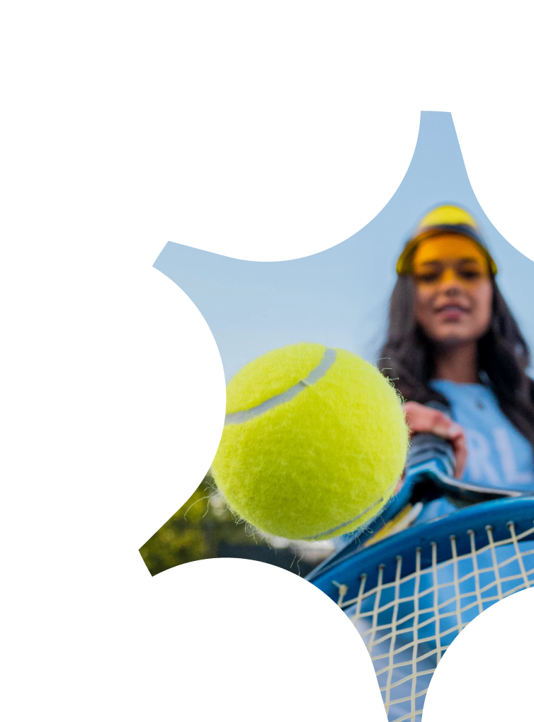 Tennis ball and a girl